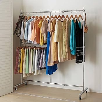 Amazon｜ディノス 衣類収納 ハンガーラック パイプハンガー 幅と